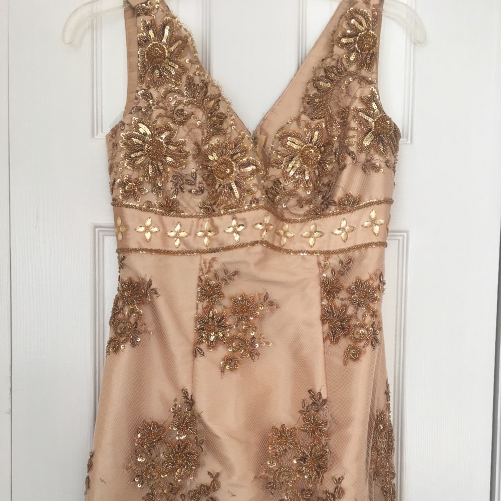 Brand new gold dress size 2. Hand made prom